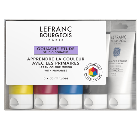 Lefranc Bourgeois Set Gouache Etudes Couleurs Primaires