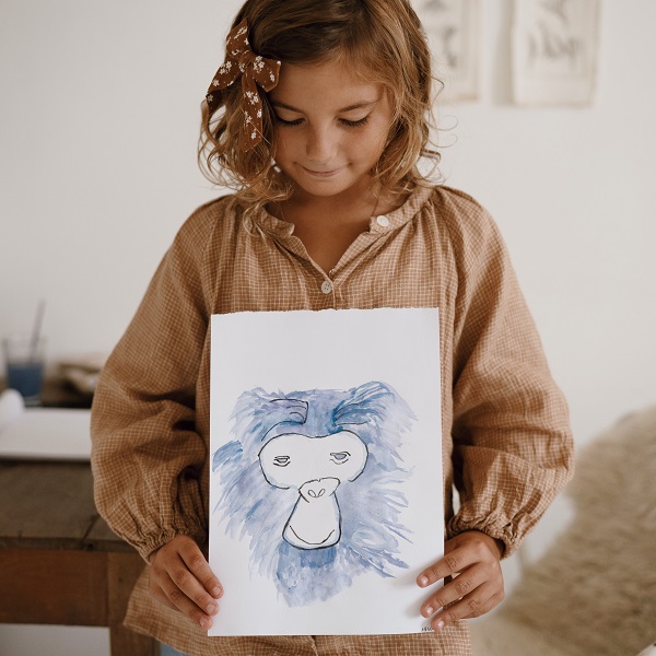 Child with her draing inspired by Dürer